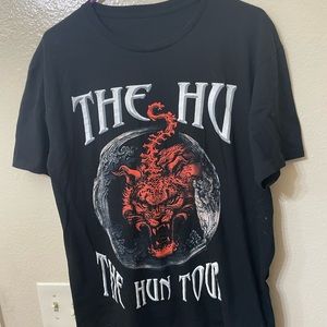 The Hu band tee black shirt with dragon design size Large